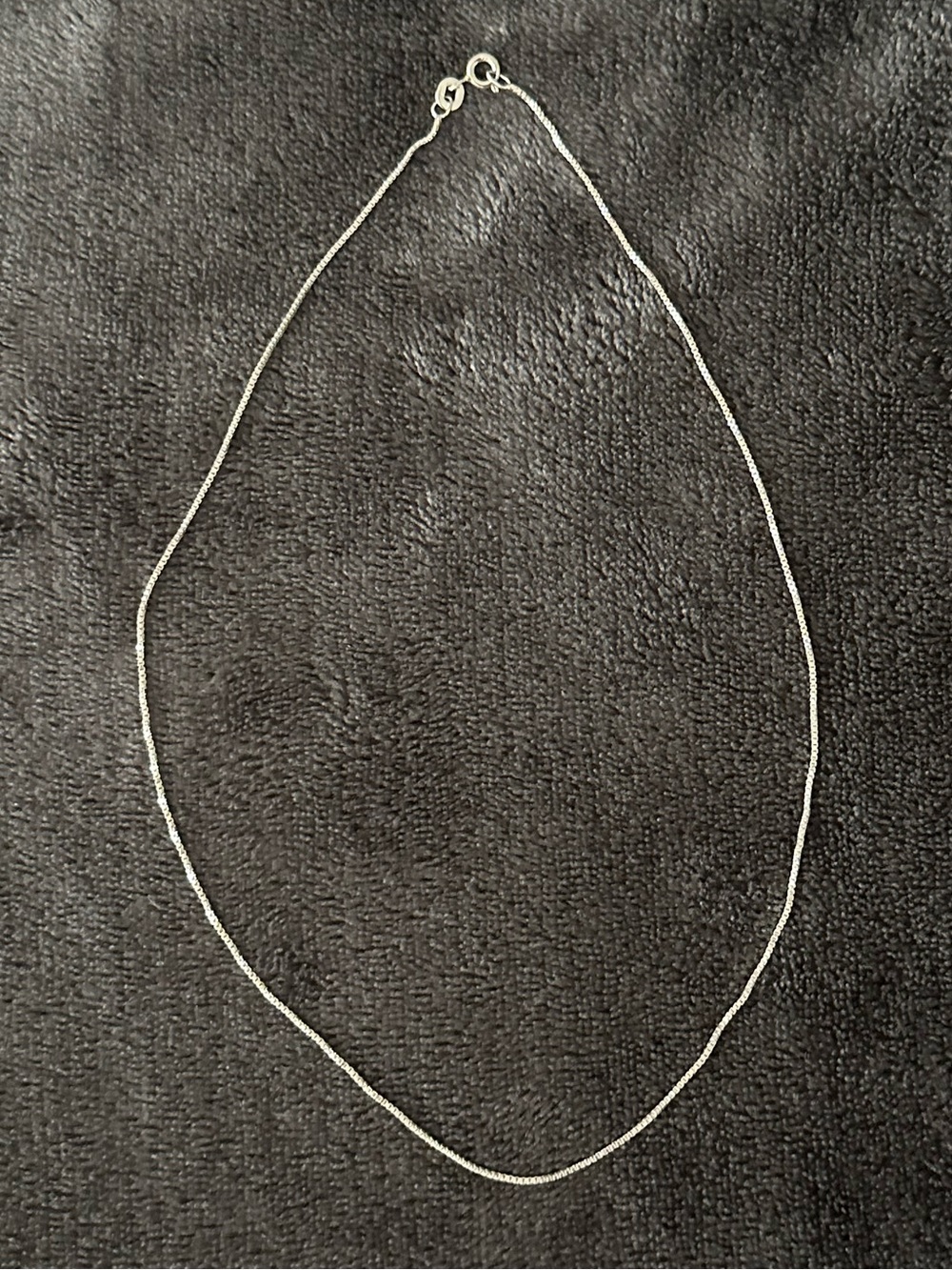 Sterling silver box chain necklace